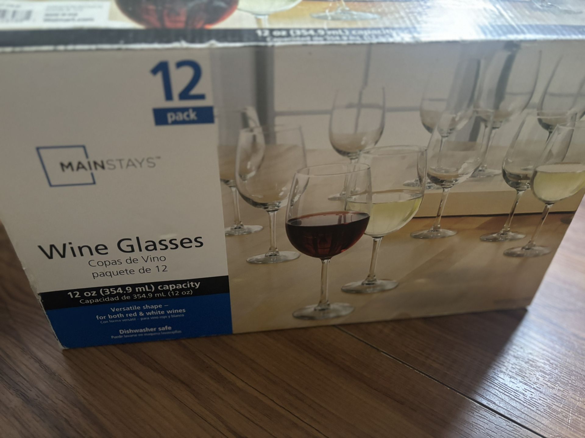 Mainstays Wine Glasses 12 Pack  (1 missing)