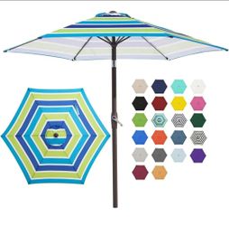 NEW JEAREY 7.5FT MULTI COLOR UMBRELLA.