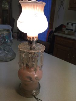 Pink crystal lamp. Green Bay Wisconsin.