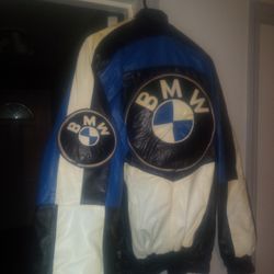 AWESOME BMW Leather Coat Size Large 