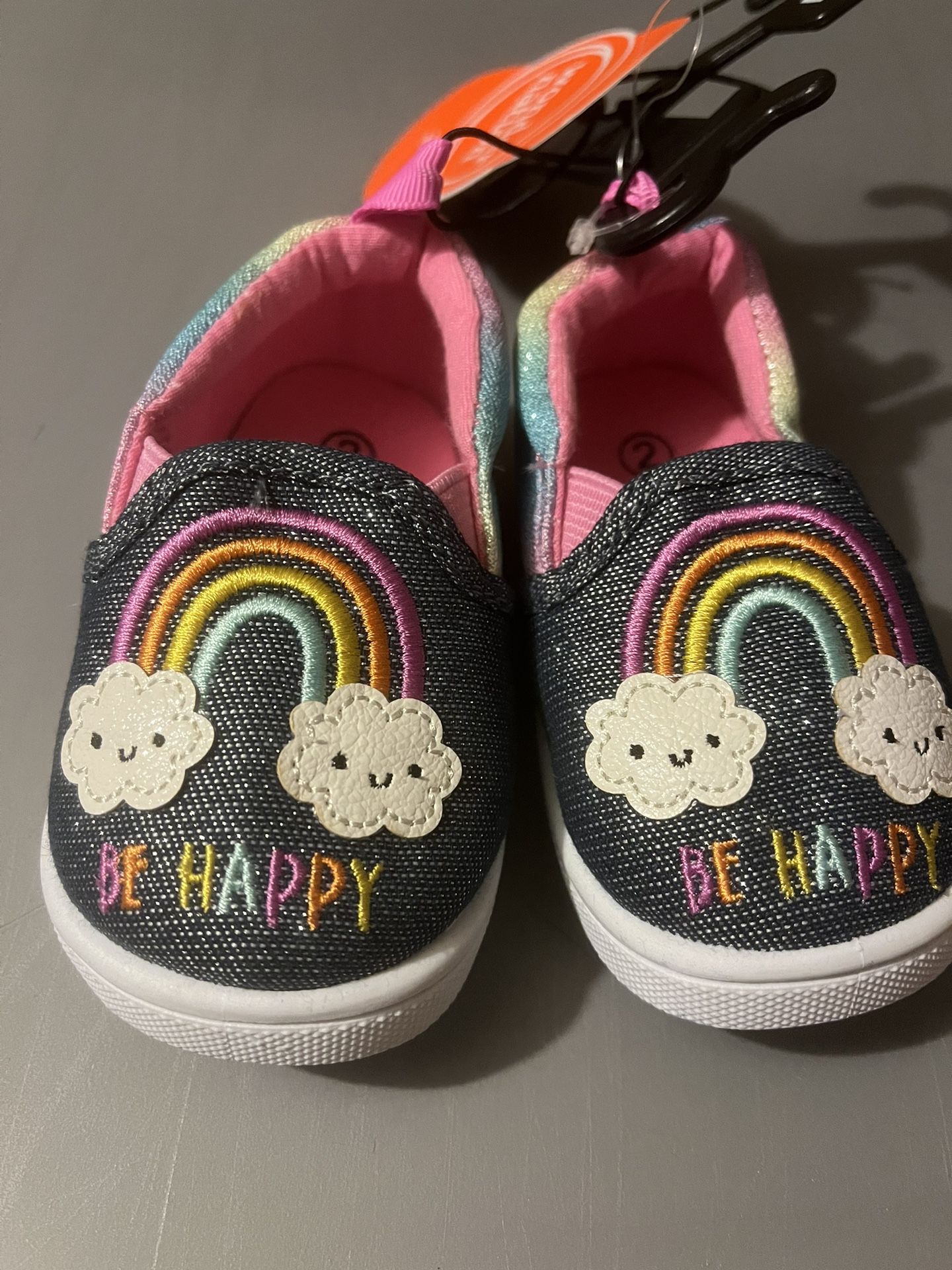 Toddler Rainbow Be Happy Shoes Size 2