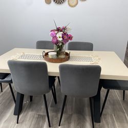 Gray Upholstered Dining Chair 6