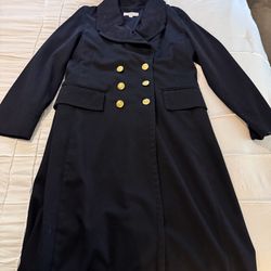 Victor Alfaro Collective - Navy Twill Double Breasted Coat