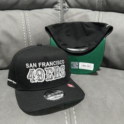NFL New Era San Francisco 49ers Black White 9fifty A Frame SnapBack Hats 