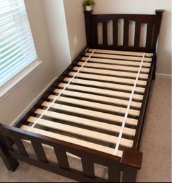 2 Solid Wood Bed Frames – Like New
