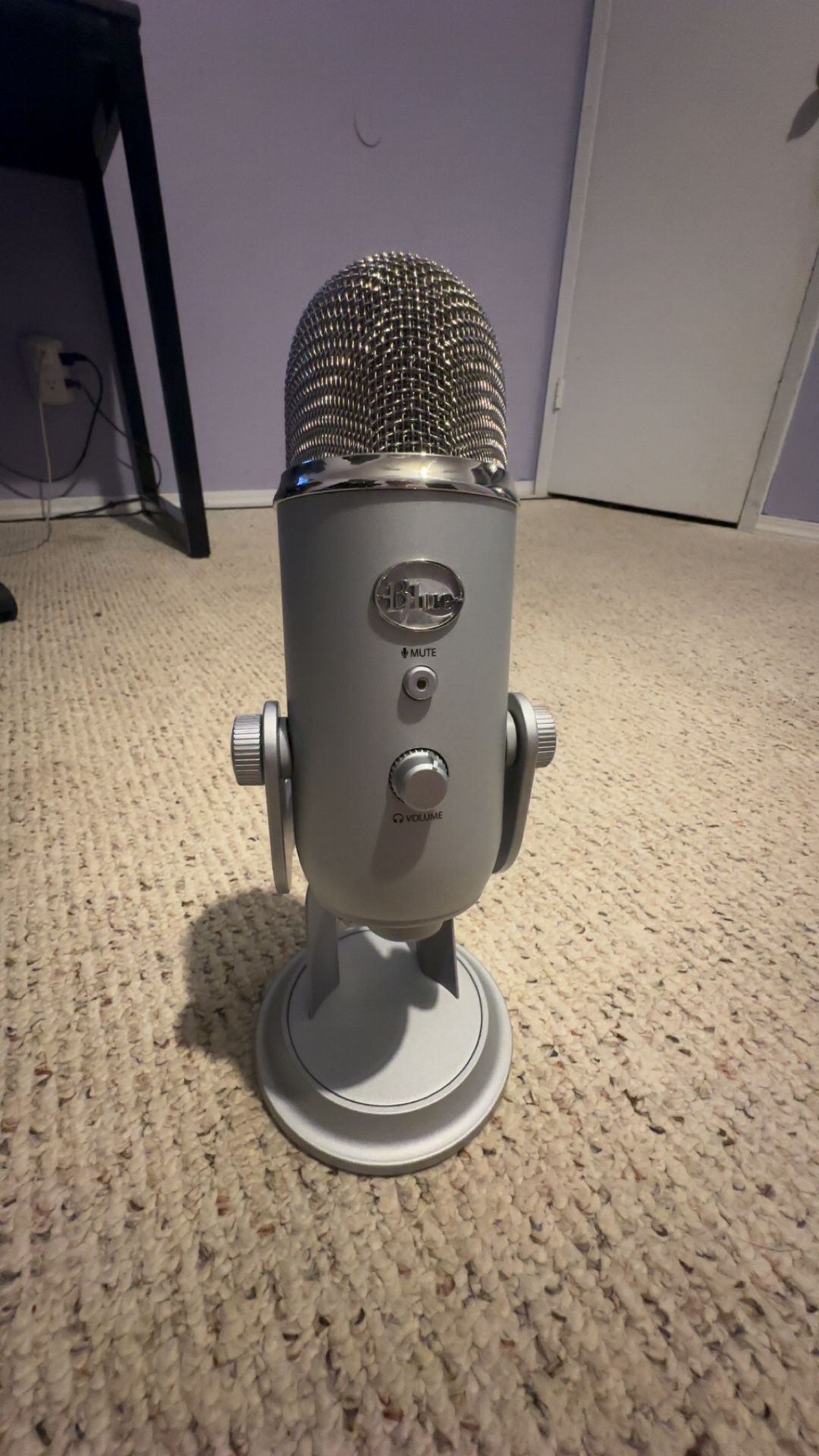 Silver Blue Yeti Microphone