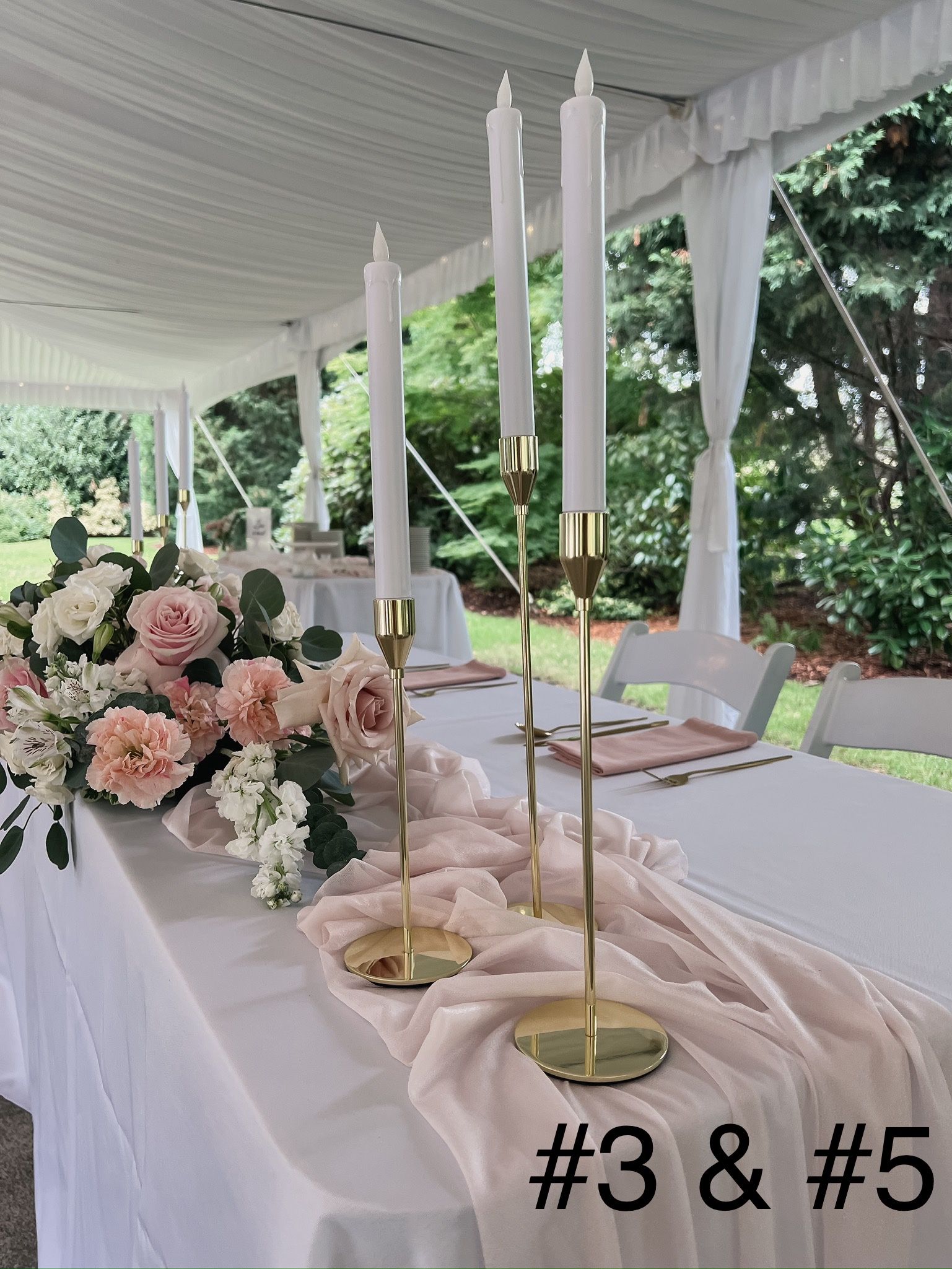 Lings Moment Chiffon Blush Table Runners (1 14’ runner & 12 10’ runners)