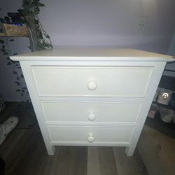 Real wood with white paint dresser cabnit