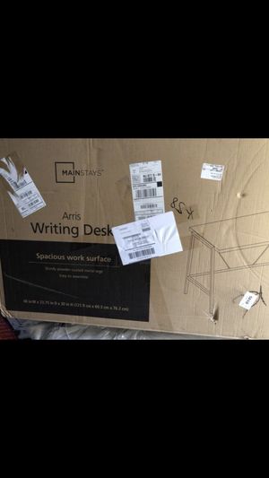 Mainstays Arris Writing Desk Canyon Walnut Finish Brand New Never