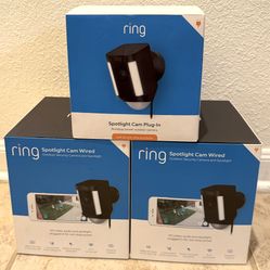 Ring Spotlight Outdoor Smart Security Video Camera Wired New Motion Activated 2 Way Talk Night Visio