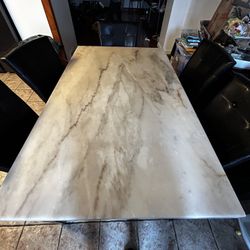 Marble Table And 6 Chairs 