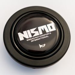 Nissan Nismo Horn Button (Momo Steering Wheel Nardi OMP Sparco NRG) 240z 260z 280z Roadster 510 Nissan Motorsports International Skyline Sunny