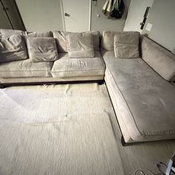 Sectional Couch Suede