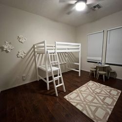 Kids Loft Bed Twin With Desk And Ladder