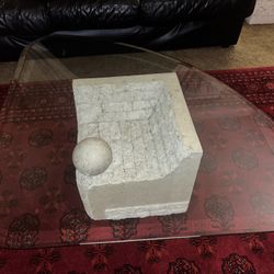 Vintage Postmodern Coffee Table Tessellated Stone 1980’s 