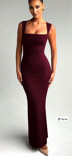 Burgundy dress