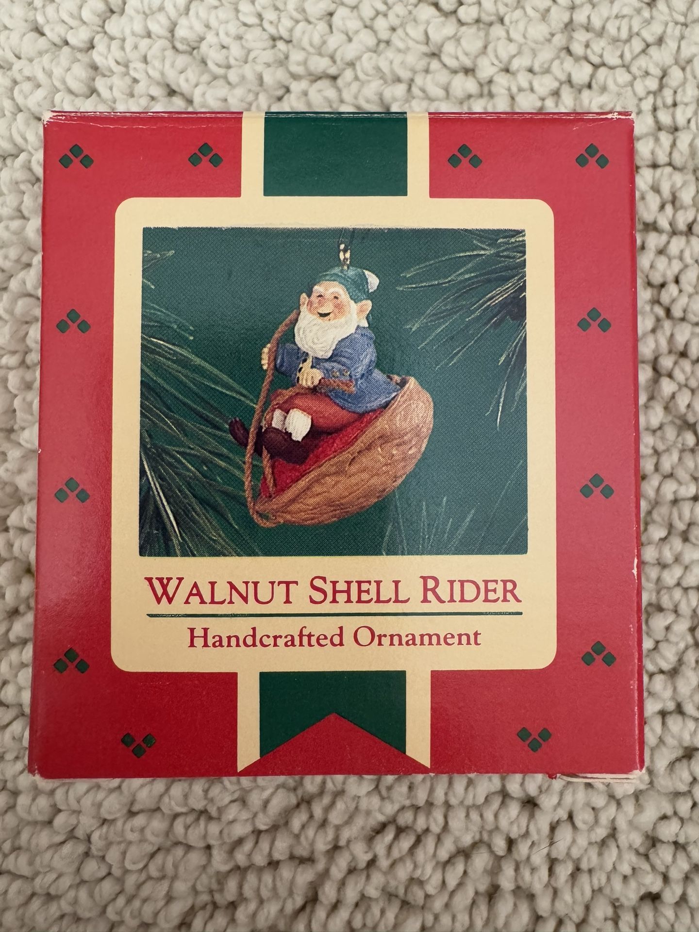 1986 Hallmark Keepsake Christmas Ornament “Walnut Shell Rider”