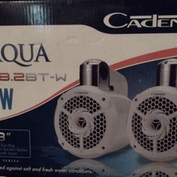 New Cadence Amplified 8" Two-way WakeBoard Tower Speakers w Bluetooth audio 