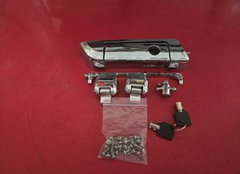 Harley Davidson Chrome Tour Pack Bracket Hinges Lock Hardware 2 Keys