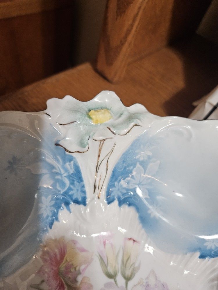 R S Prussia Porcelain #37 Blue Bowl Vintage