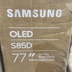 SAMSUNG 77-Inch Class OLED 4K S85D, Series HDR Smart TV w/Dolby Atmos, Object Tracking Sound Lite, Laser Slim Design, Motion Xcelerator, Real Depth En