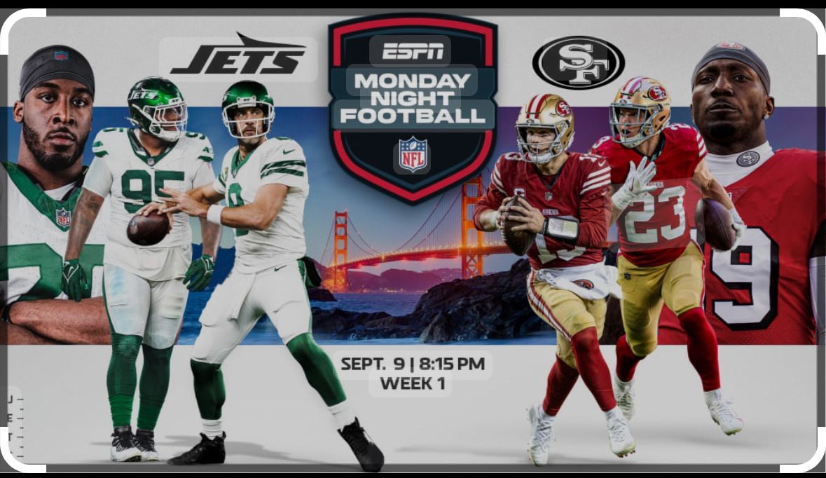 49ers Vs jets Monday Night Game!!!