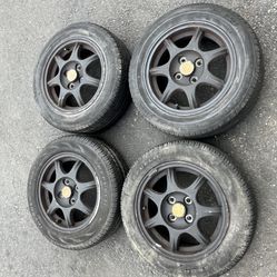 4 — 185/60r14 4x100 4x3.94 Stock Miata Na Nb Integra Civic Scion Xa Xb Ia Echo Elantra Miata Civic Fit Corolla Wheels Rims Tires !!!!!!!