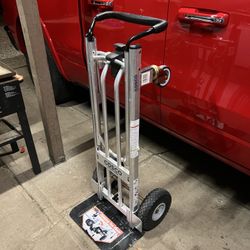 Cosco 800-lbs. Capacity 4 -Wheel Black Steel 4 in 1 convertible hand truc