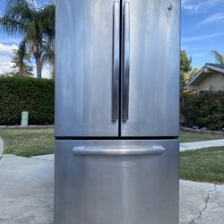 GE Stainless Steel French Door With Ice Maker Machine And Water Dispenser Fridge 