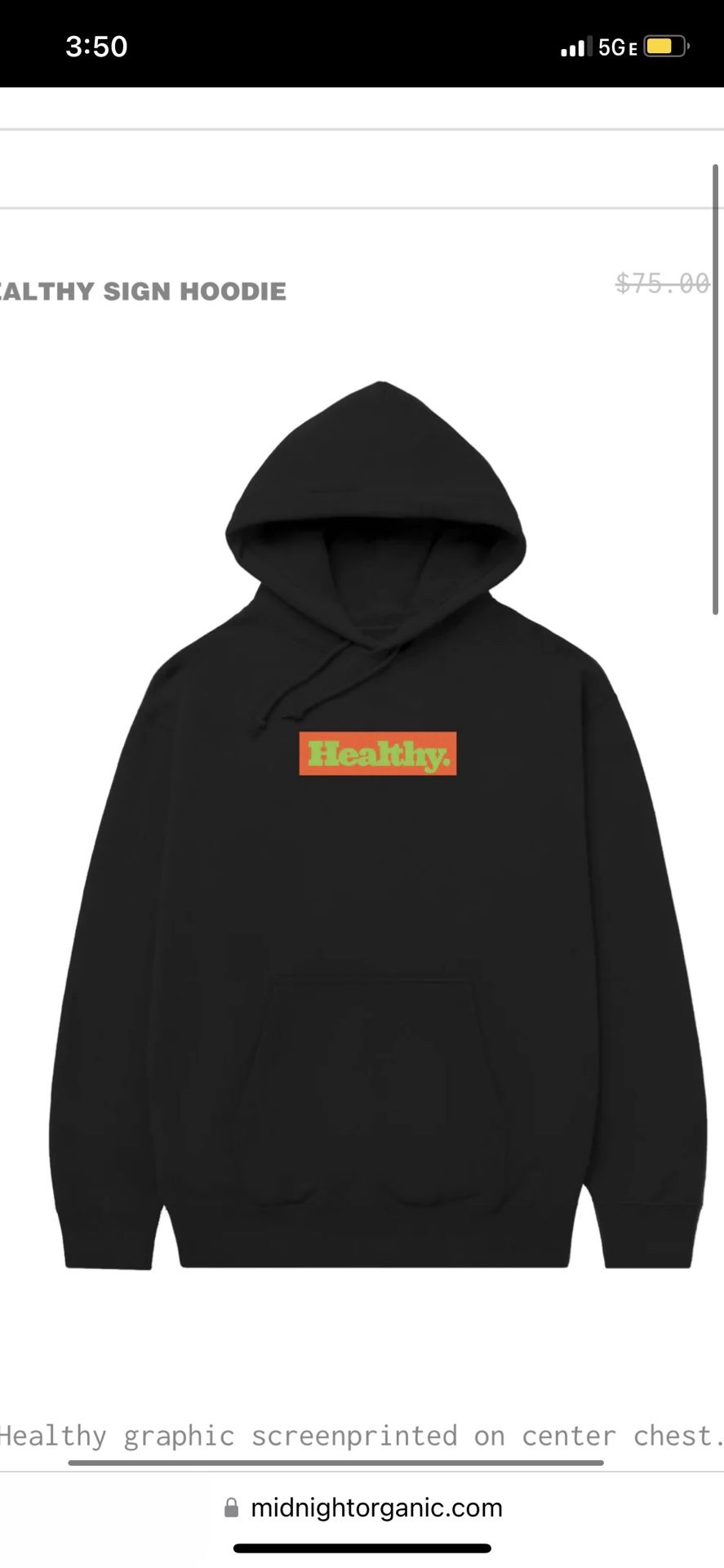 Black hoodie XL