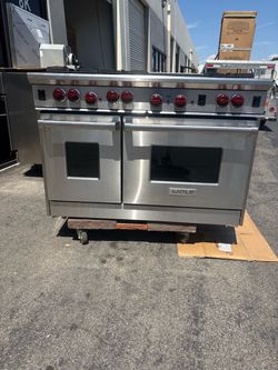 Wolf 48” stainless steel gas range stove