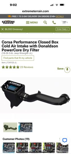 JL Jeep Wrangler  Intake