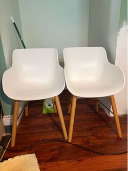 Pair of White Dining Chairs