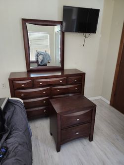 Nightstand and dresser with Mirror 