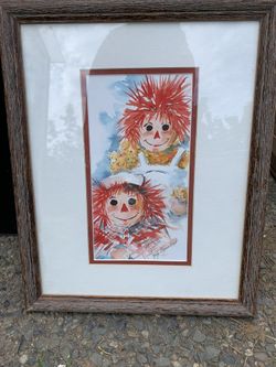 Raggedy Ann and Andy Watercolor