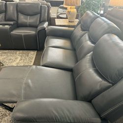 JH - 2 piece Reclining Sofa and Loveseat Only $45 initial then take it home