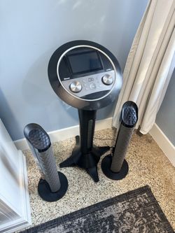 Bocinas Karaoke YouTube Todo / Speaker, Bluetooth & Recorder - Karaoke System with 2 Wired Microphones