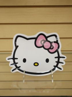 Ceramic _ Hello Kitty plate - $9.99  ( NEW ) Pink / white / black
