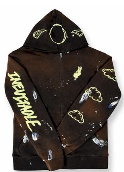 J. Cole Dreamwell Black Glow in the Dark Graphic Full Zip Hoodie XL Hooded 