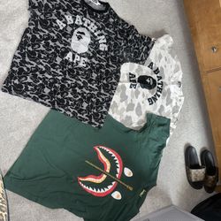 3 Bape Shirts 
