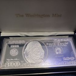 Silver Washington $100 Bill