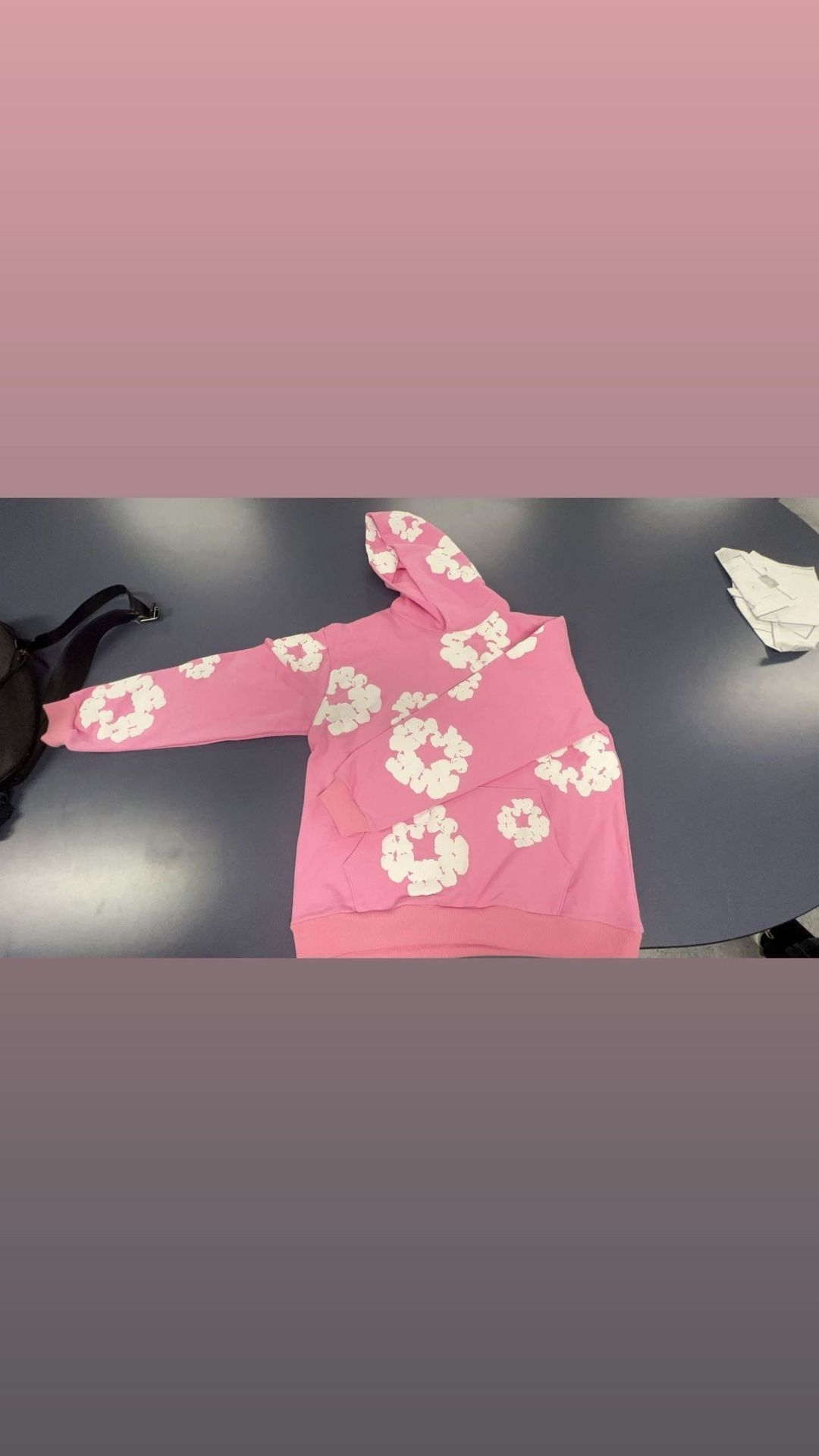Pink Denim Tears Hoodie Size M