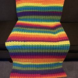 Handmade Crochet Puff Shell Blanket 