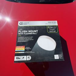 Commercial Electric Flexinstall 10” LED Ceiling Light (Brushed Nickel) – Brand New