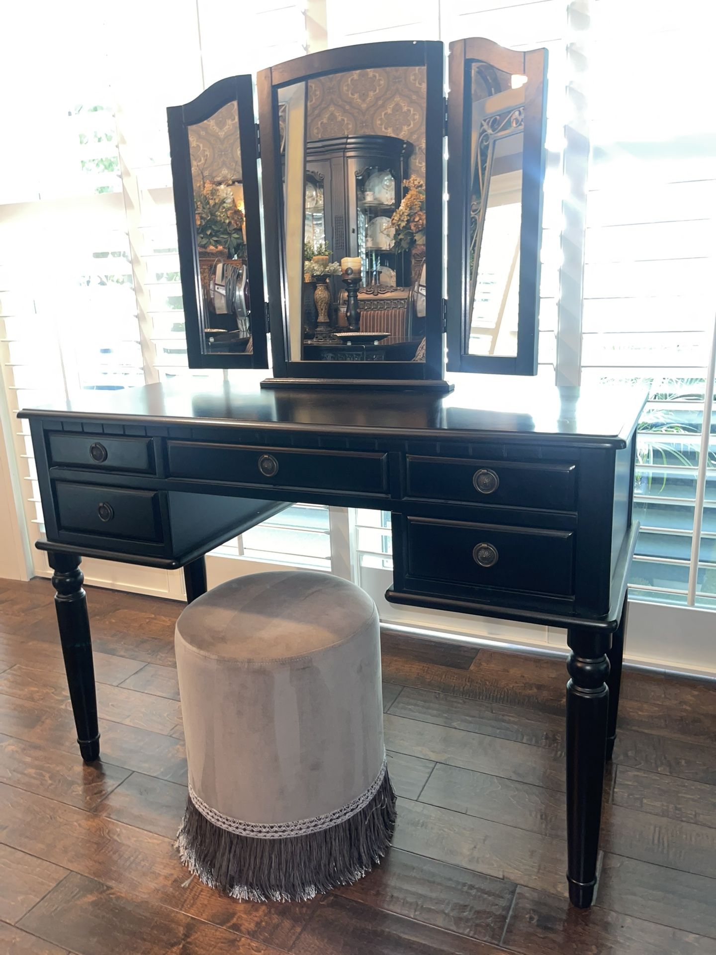 Black Wood Vanity