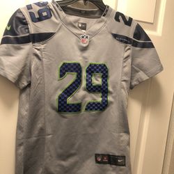 Nike Onfield NFL Seattle Seahawks #29 Thomas III  Gray Blue Jersey Size Medium 
