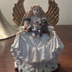 SEYMOUR MANN - LIMITED EDITION ANGEL w/BABIES FIGURINE - 6"(BMR5)