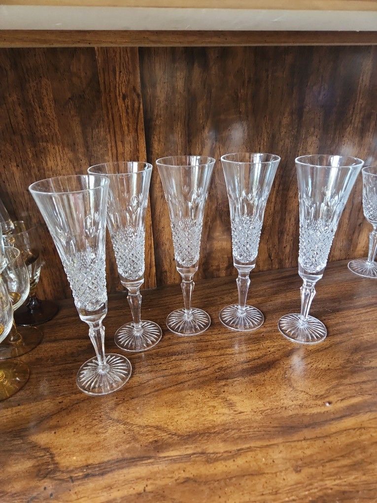 5 Royal Doulton Chpagne Crystal Ware