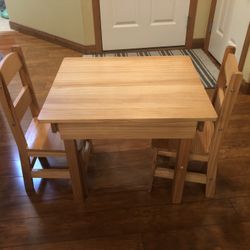 Melissa And Doug Wooden Table With 2 Chairs