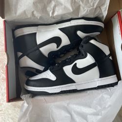 High top Panda Dunks Size 13 